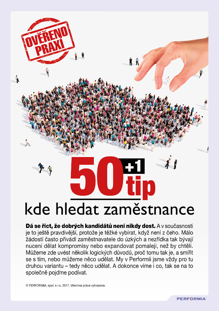 50+1 tip, kde hledat zaměstnance (PERFORMIA, spol. s r.o.)