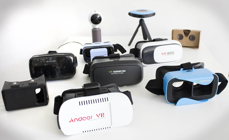 Obr: Testované VR kamery a VR headsety pro Video Sourcing v Recruitment Academy