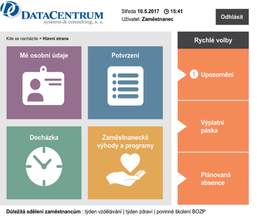 HR portál, DataCentrum systems & consulting