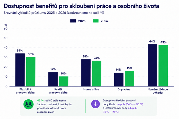 Dostupnost benefitů pro skloubení práce a osobního života